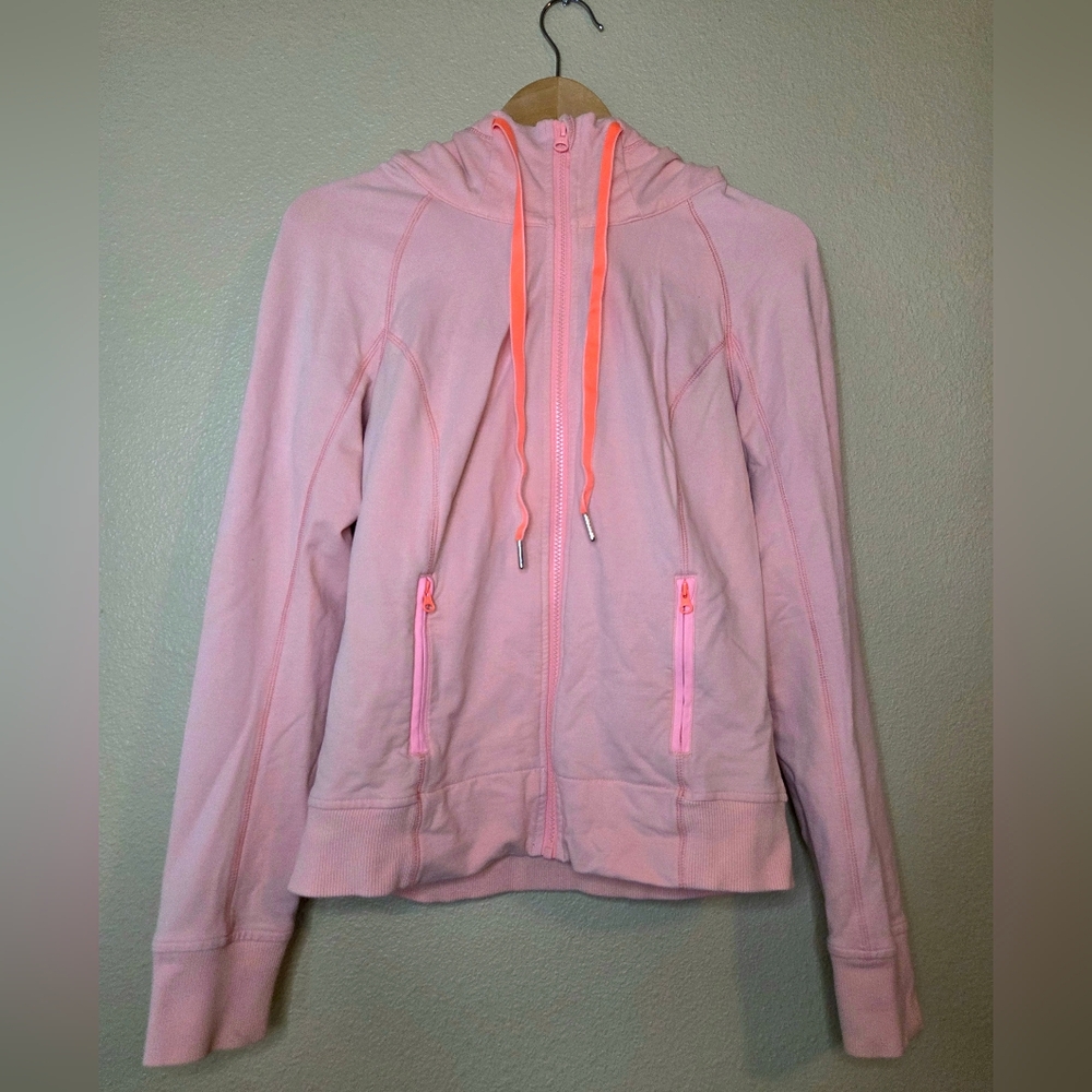 lululemon athletica Pink Jacket with Orange Accents